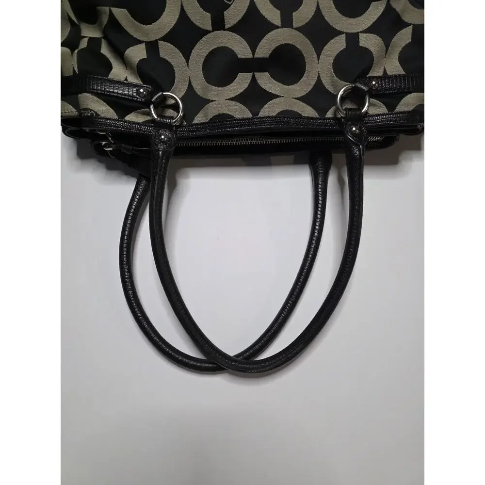 Coach Madison Signature C Sophia Satchel Bag J1220-22344 Black & GRAY